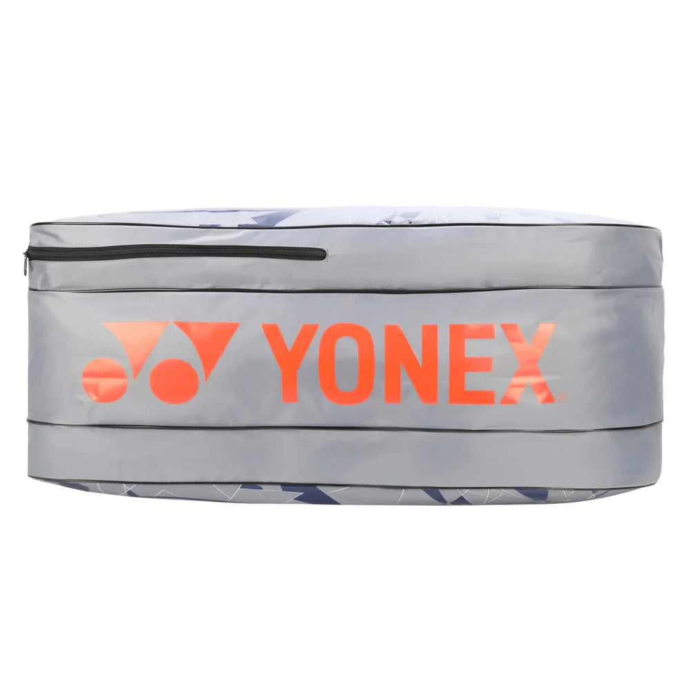 Yonex ACE1-Q014-2329-T01-S Badminton Racquet Bag Gray/Cherry Tomato | Lightweight & Durable Sports Bag | Spacious Backpack for Racquets, Shoes & Accessories - Best Price online Prokicksports.com