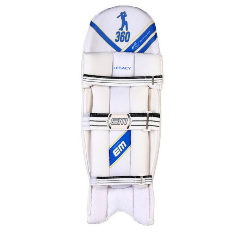 EM 360 Legacy Right/Left Hand Cricket Batting Legguard – 360 Legacy Hi‑Density EVA Batting Pads with Cane Bars & Knee Socket - Best Price online Prokicksports.com