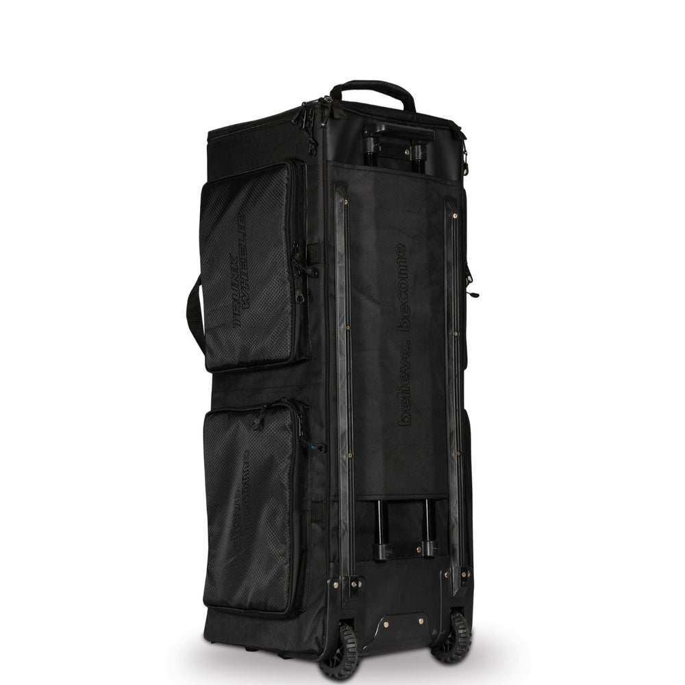 SG KLR Trunk Wheelie Cricket Kit Bag Large | Trolley Style Cricket Gear Bag with Wheels & Pull Handle | Heavy Duty Travel Kit Bag – Black - Best Price online Prokicksports.com