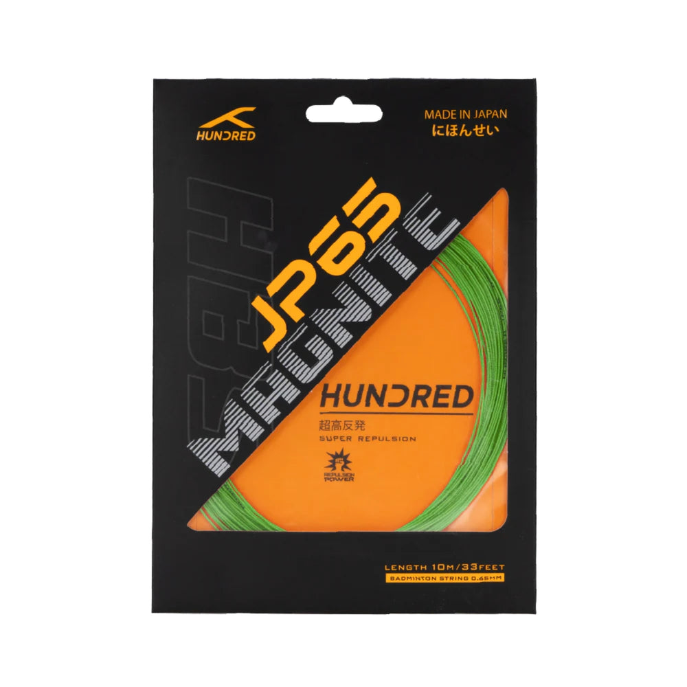 HUNDRED JP 65 Magnite Badminton String 0.65mm – Ultra-Thin High Repulsion Control String for Speed, Spin, and Aggressive Power Players - Best Price online Prokicksports.com