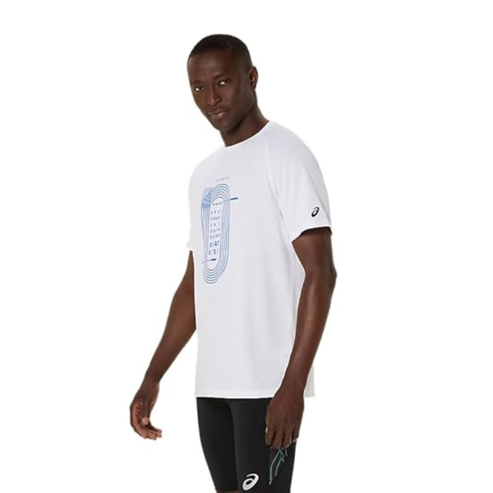 ASICS Track Graphic Short Sleeve Top & Armsleeves for Men | Breathable Training Tee with Arm Support - Best Price online Prokicksports.com