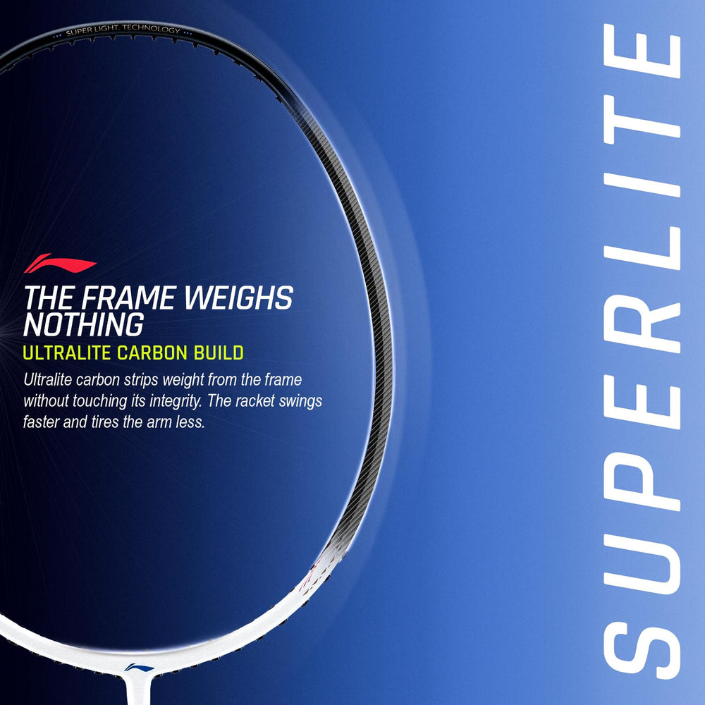 Li-Ning G-Force 6900 Superlite Unstrung Badminton Racquet, 5U G6 | Ultralite Carbon Technology | Fast Swing