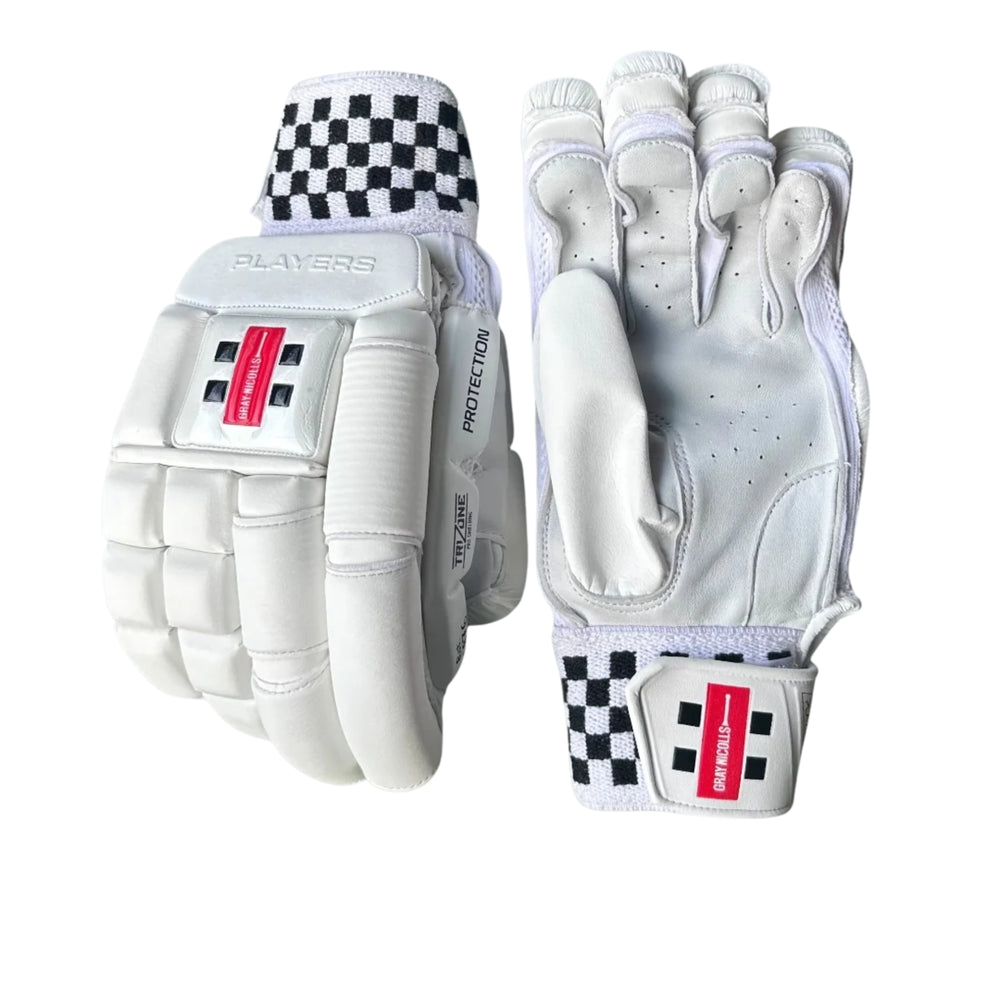 Gray Nicolls GN 9.5 Player Edition Right Hand Batting Gloves – Adult (White) | Elite Protection with Fibre Shield & Premium Leather Palm - Best Price online Prokicksports.com