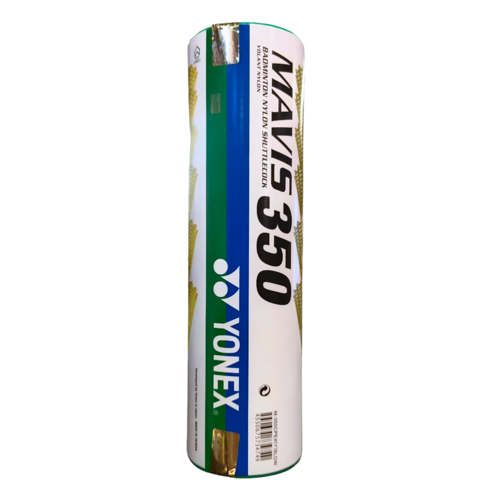 Yonex MAVIS 350EX Green Cap Nylon Shuttlecock - 1 Can - Best Price online Prokicksports.com