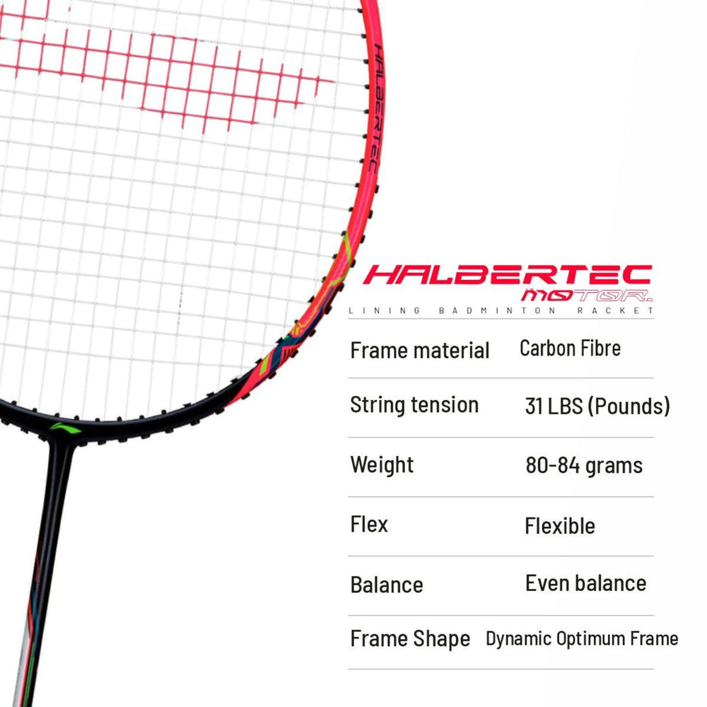 Li-Ning Halbertec Motor Unstrung Badminton Racquet – Power & Speed Performance Frame - Best Price online Prokicksports.com