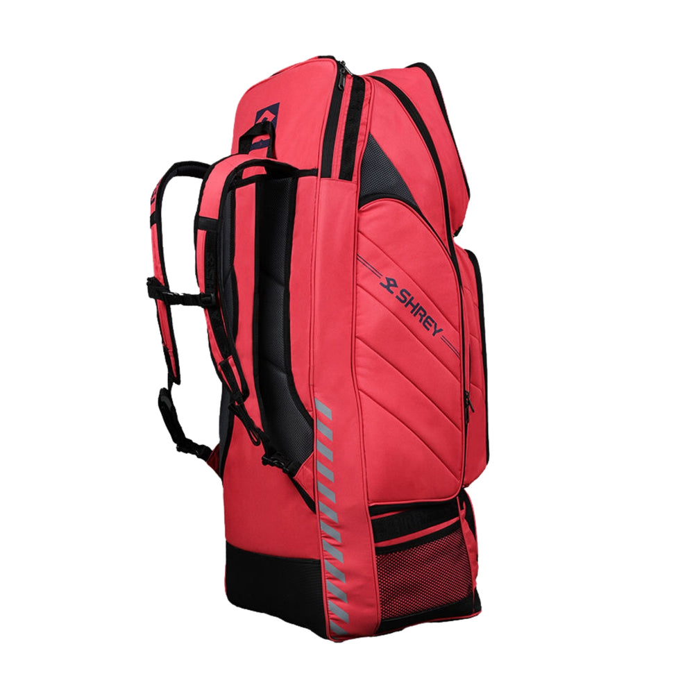 Shrey 3333 Legacy Duffle Wheelie 120 Cricket Kitbag | Spacious, Durable & Easy-to-Carry Cricket Gear Bag | Red - Best Price online Prokicksports.com
