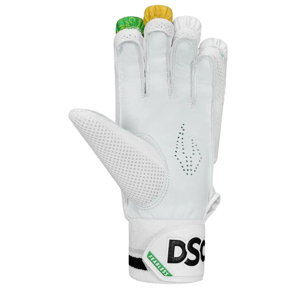 DSC Attitude Left Hand Batting Gloves | PU Finger Roll Protection with Leather Palm, Multi-Layer Foam Padding & Ventilated Design for Comfort & Grip - Best Price online Prokicksports.com