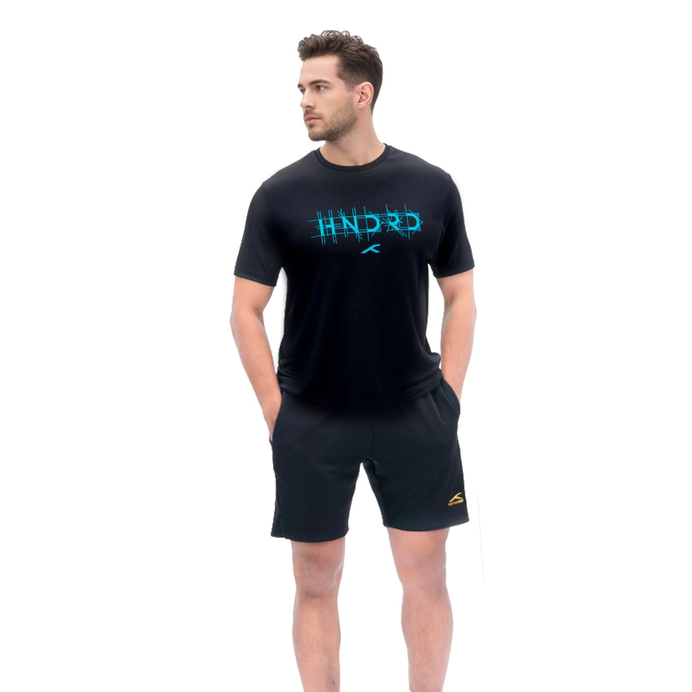 Hundred HBTS-5M333 Men’s Badminton T-Shirt | Quick Dry Round Neck Sports Tee for Training & Matches | Lightweight Performance Wear - Best Price online Prokicksports.com