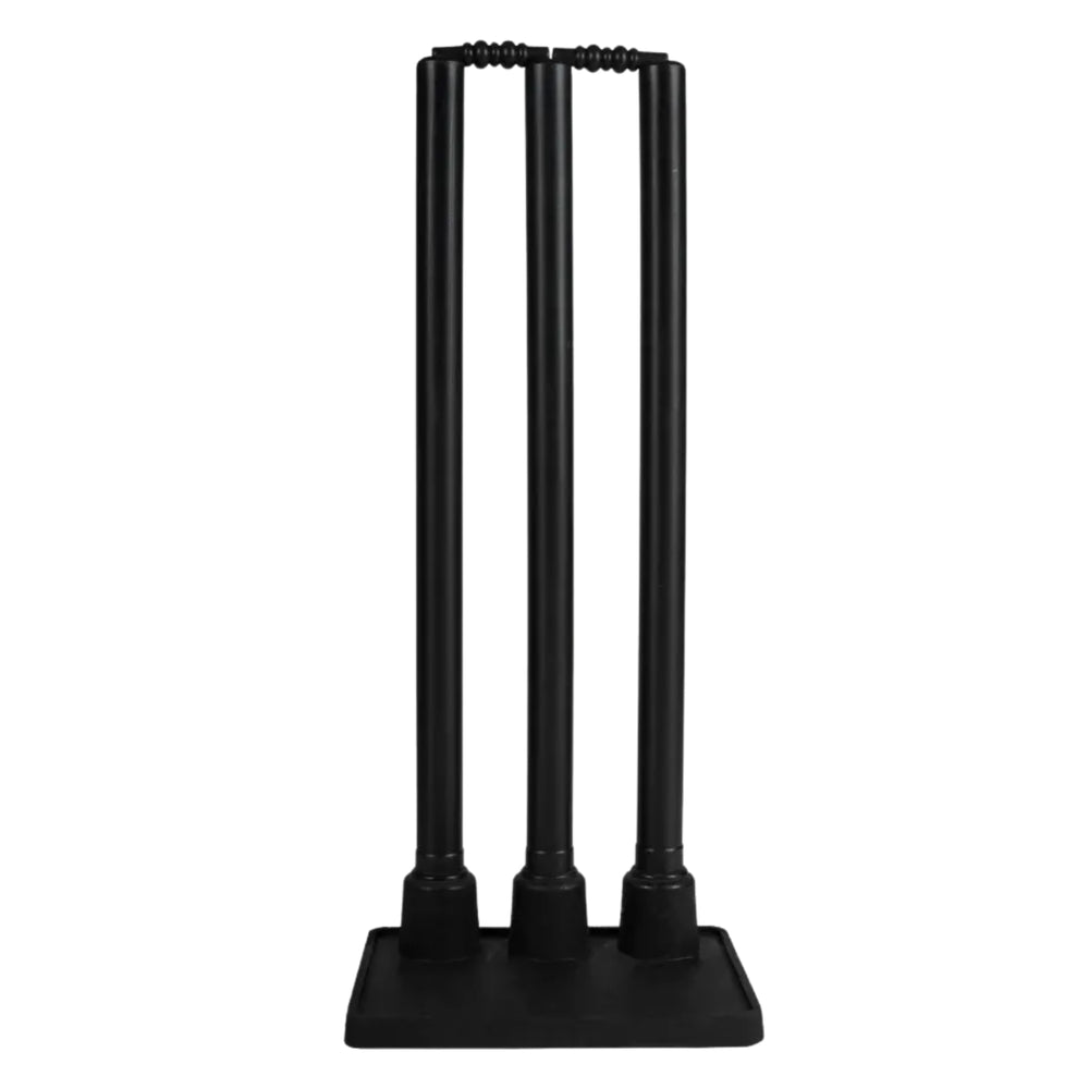 Shrey Rubber Base Cricket Stump Set (Pack of 3 Stumps, 1 Base & 2 Balls) | Portable Training Set with Stable Rubber Base - Best Price online Prokicksports.com