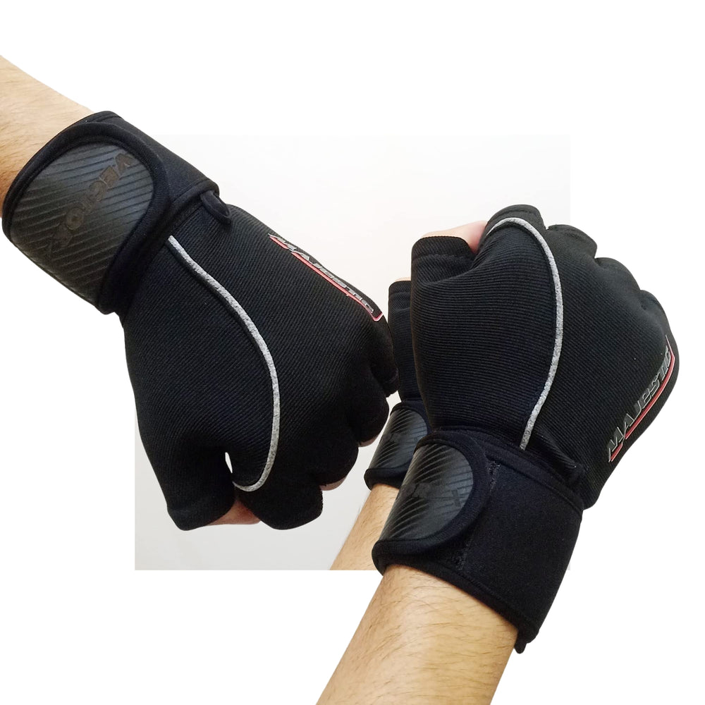 Vector X VX Majestic Gloves | Lightweight Gym & Fitness Gloves with Wrist Support, Breathable Mesh & Anti-Slip Grip - Best Price online Prokicksports.com