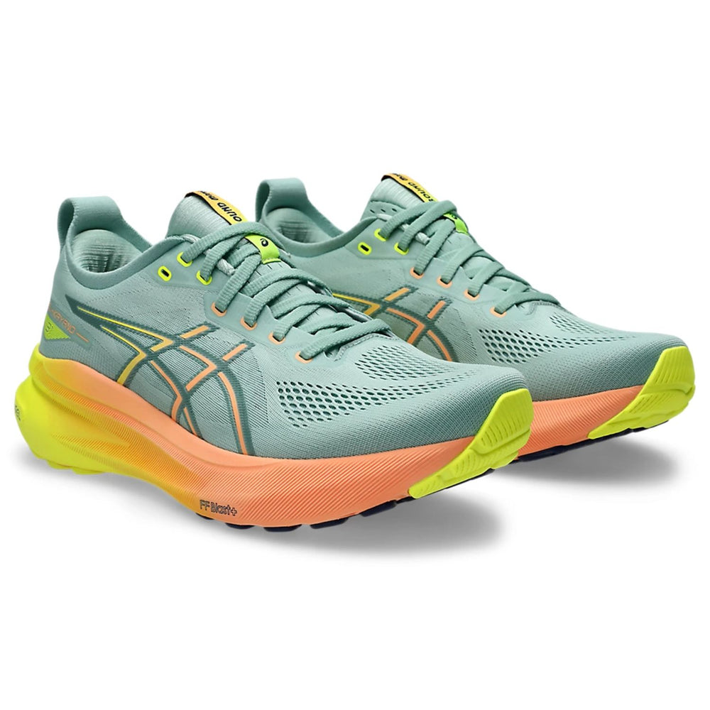 ASICS GEL-KAYANO 31 PARIS Running Shoes for Men – Light Celadon/Safety Yellow - Best Price online Prokicksports.com