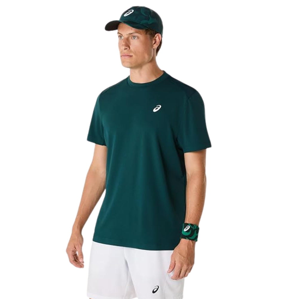 ASICS Court SS Top Men T-Shirt Roundneck | Lightweight Breathable Sports Tee for Training & Casual Wear - Best Price online Prokicksports.com