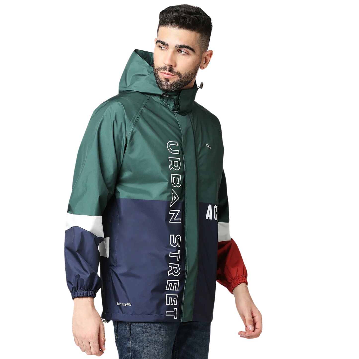 ZEEL MJ201 Men’s Waterproof Rain Jacket Fully Waterproof Polyester Jacket with PVC-Coated Lining & Adjustable Hood - Best Price online Prokicksports.com