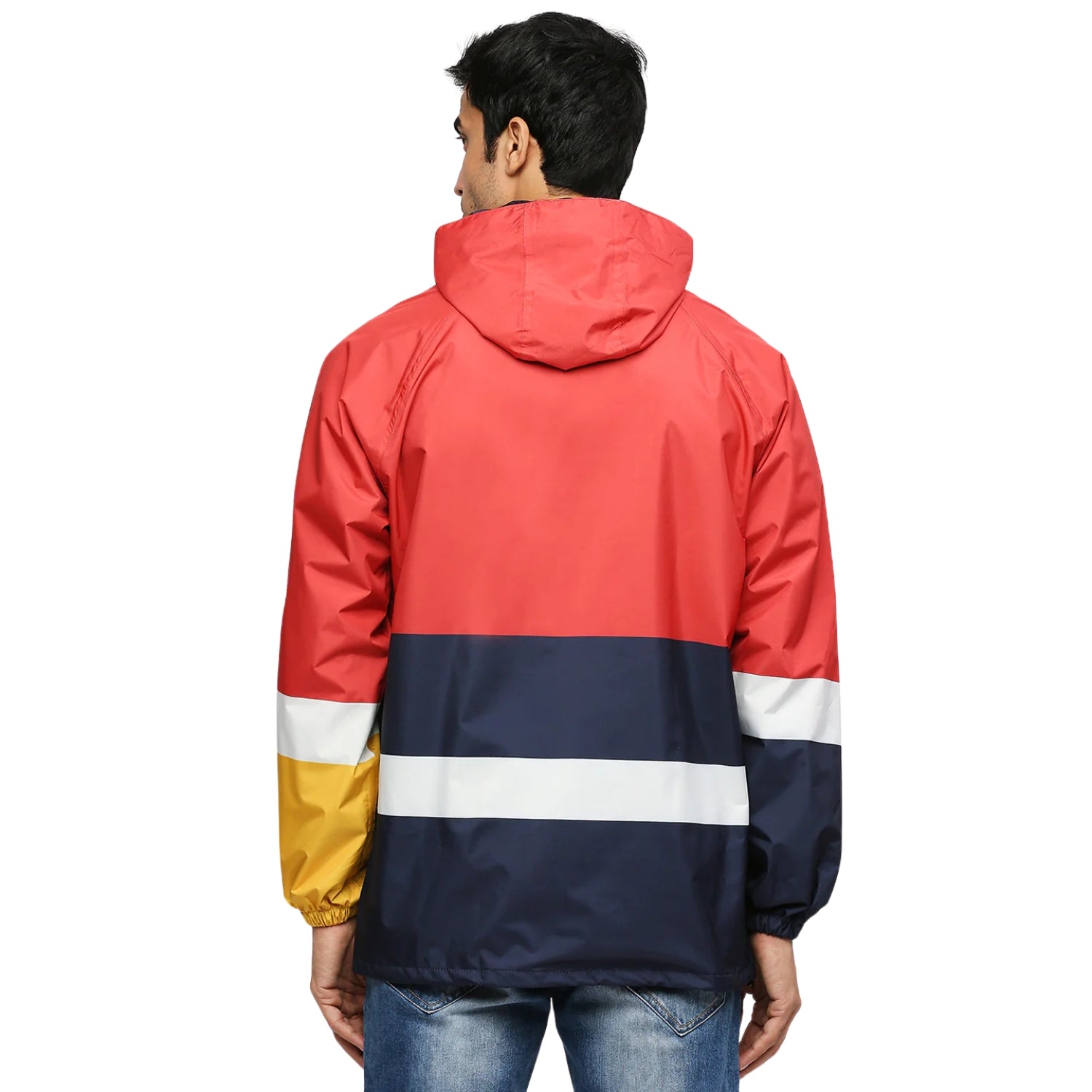 ZEEL MJ201 Men’s Waterproof Rain Jacket Fully Waterproof Polyester Jacket with PVC-Coated Lining & Adjustable Hood - Best Price online Prokicksports.com