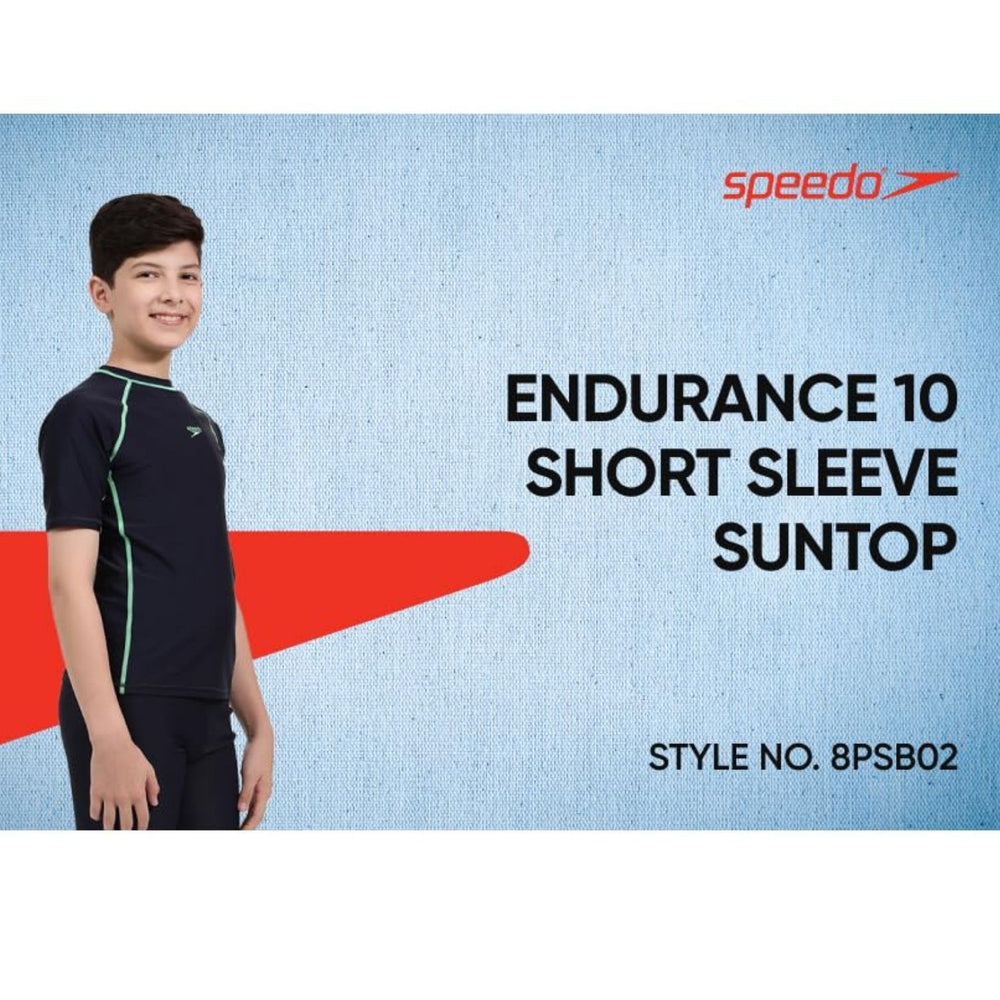 Speedo Hyperboom Short Sleeve Suntop – Boys UV Protection Swimwear Top, Quick Dry Stretch Fabric, Performance Swim Rashguard - Best Price online Prokicksports.com