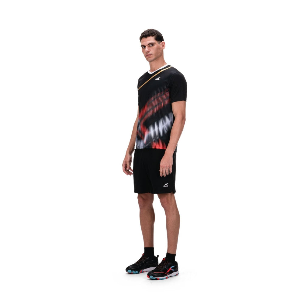 Hundred HBTS-5M266 V-Neck Badminton T-Shirt – Men Quick Dry Lightweight Sports Tee for Badminton, Training & Fitness - Best Price online Prokicksports.com
