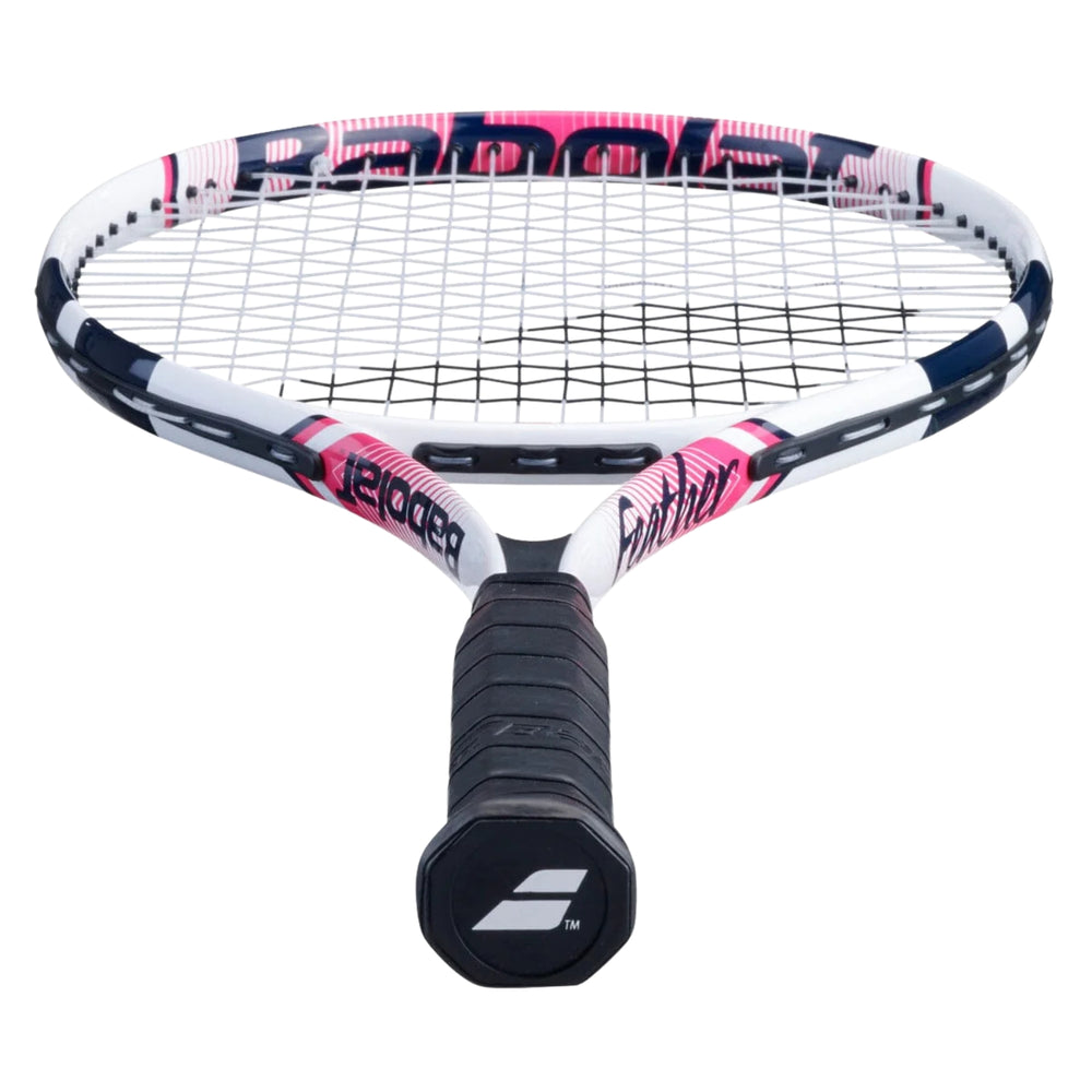Babolat Feather Strung Tennis Racquet (Grip 2: 4 1/8) - 260g, White/Pink/Blue – Lightweight Control & Power (16x19) - Best Price online Prokicksports.com