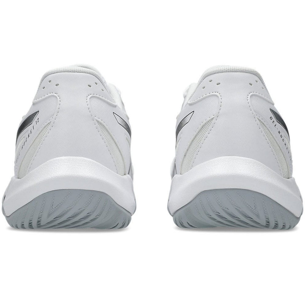 ASICS Gel-Rocket 12 Men’s Indoor Court Badminton Shoes – White/Black, GEL™ Cushioning, Non-Mark Rubber, Breathable Mesh, Stability & Grip - Best Price online Prokicksports.com
