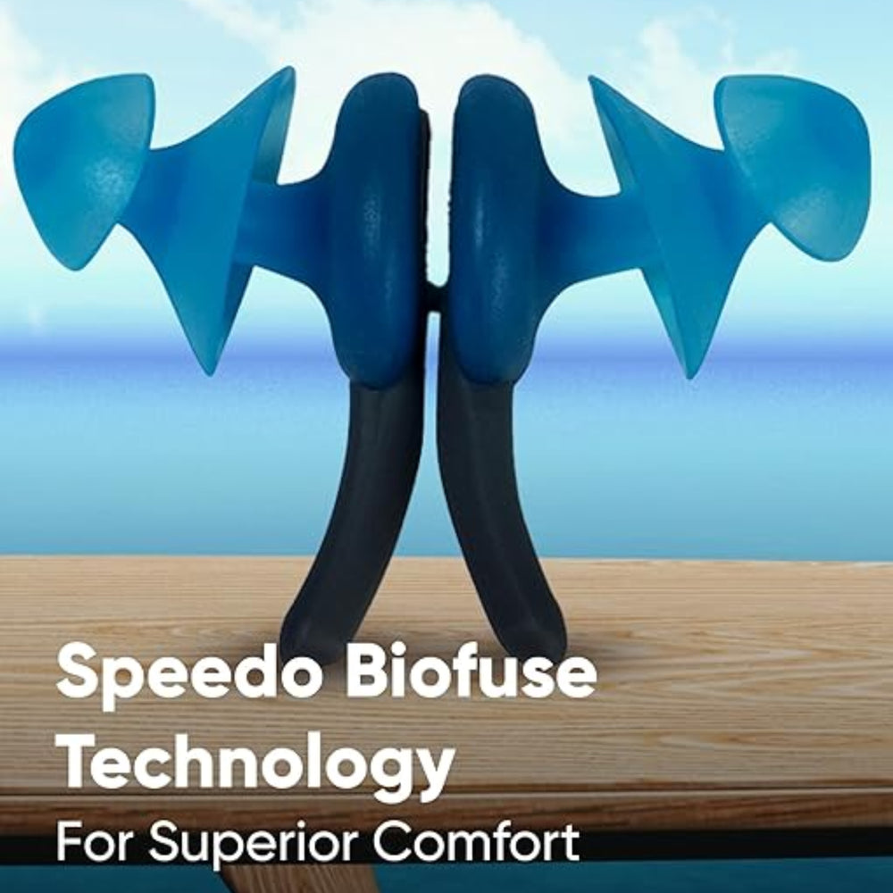 Speedo Biofuse Earplug – Blue/Grey (1 Size) | Ergonomic Swim Earplugs with Soft Silicone & Secure Fit - Best Price online Prokicksports.com