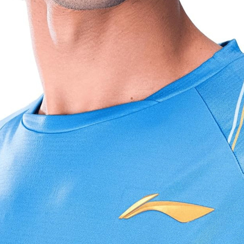 Li-Ning ATSUA43 Men’s Round Neck Badminton T-Shirt – 100% Polyester, Lightweight, Quick-Dry, Breathable Sports Tee - Best Price online Prokicksports.com