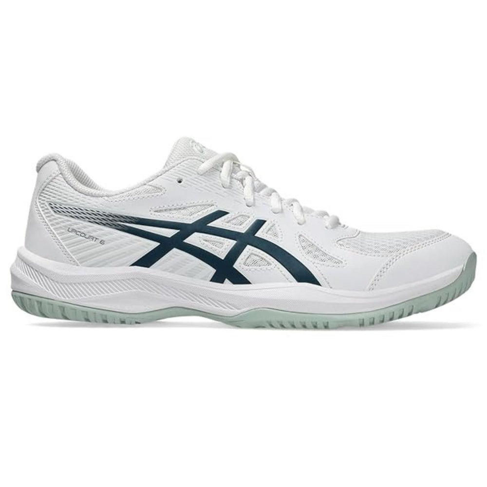 ASICS Upcourt 6 Men’s Badminton Shoes – Lightweight Indoor Court Footwear with Mesh Upper, EVA Cushioning & Non-Marking Rubber Sole for Grip and Comfort