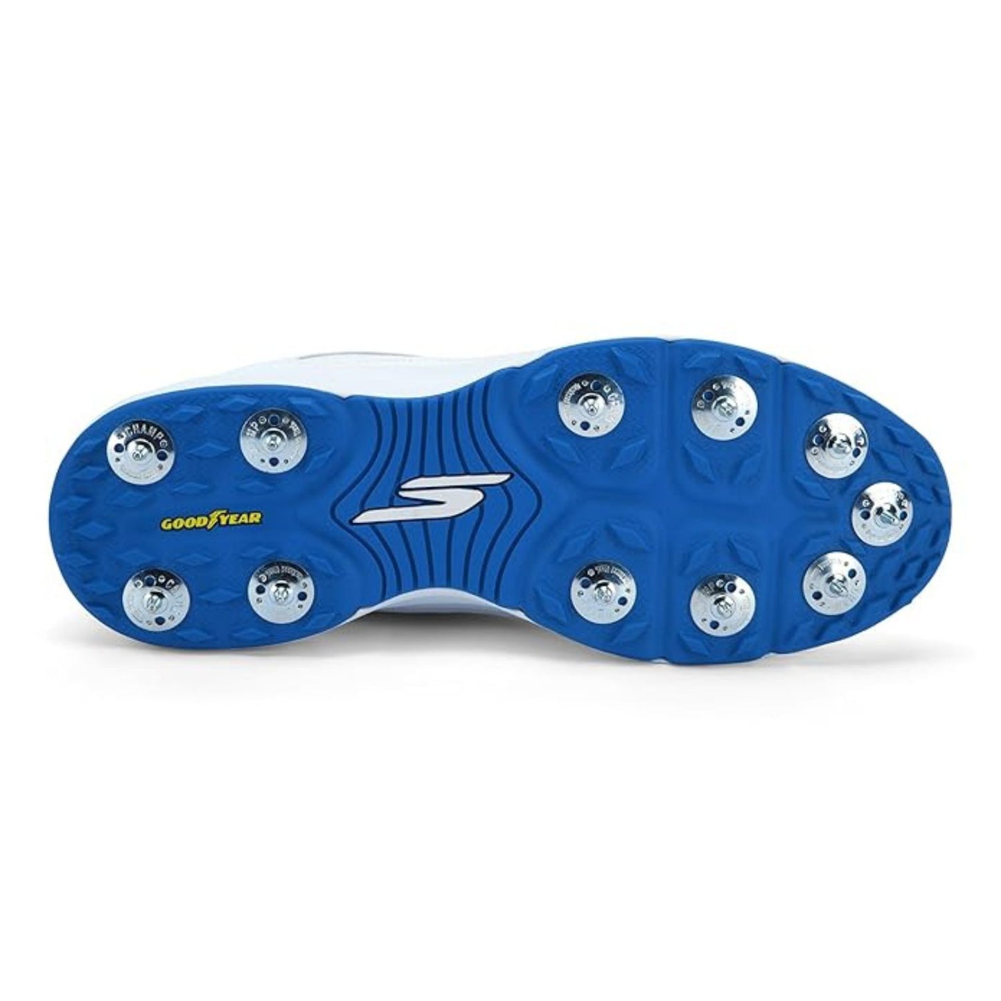 Skechers Cricket Elite Men’s Metal Spike Shoes – White/Light Blue | Pro-Level Cricket Shoes with Superior Traction & Comfort - Best Price online Prokicksports.com