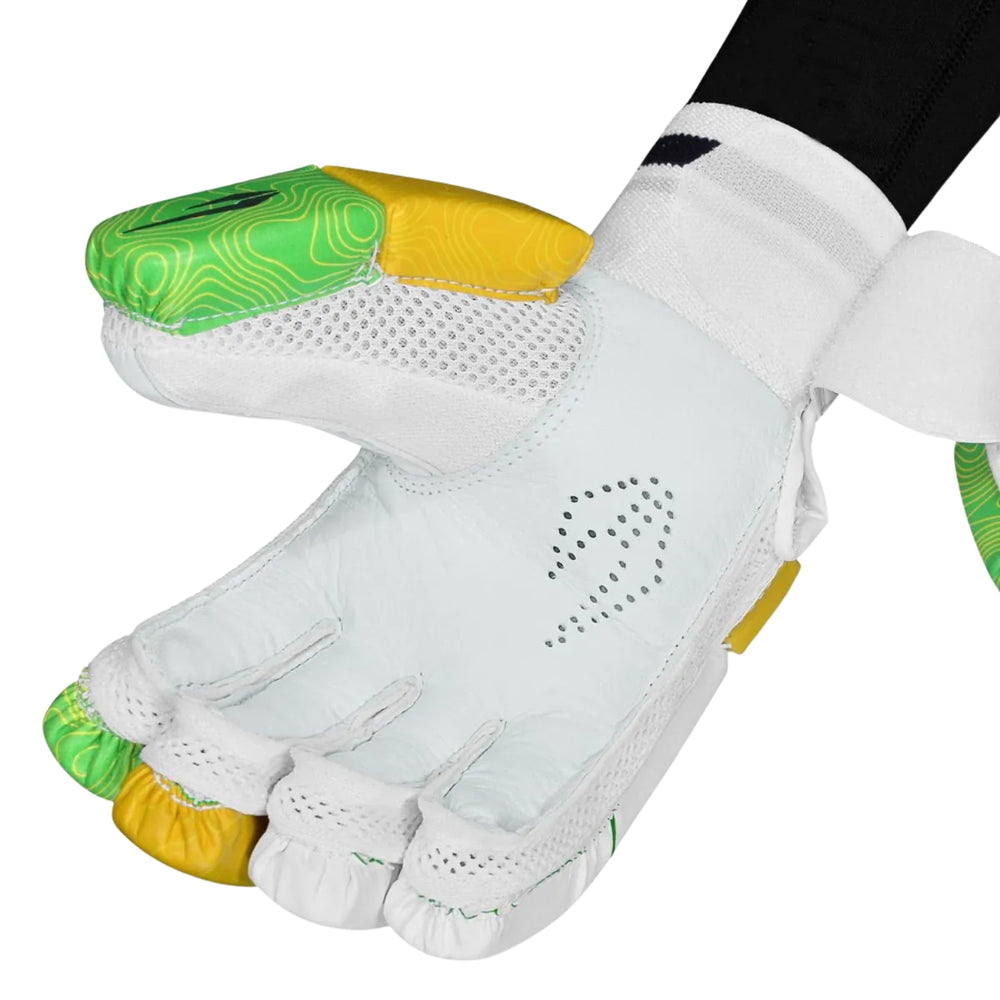 DSC Attitude Left Hand Batting Gloves | PU Finger Roll Protection with Leather Palm, Multi-Layer Foam Padding & Ventilated Design for Comfort & Grip - Best Price online Prokicksports.com