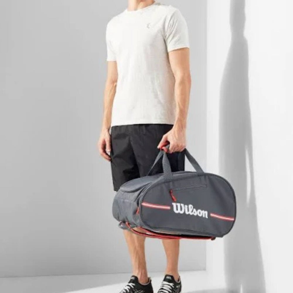 Wilson Padel Team Padel Bag – WR8908701001 - Black | Lightweight & Durable Sports Bag for Padel or Tennis Players | Spacious, Stylish & Functional Design - Best Price online Prokicksports.com