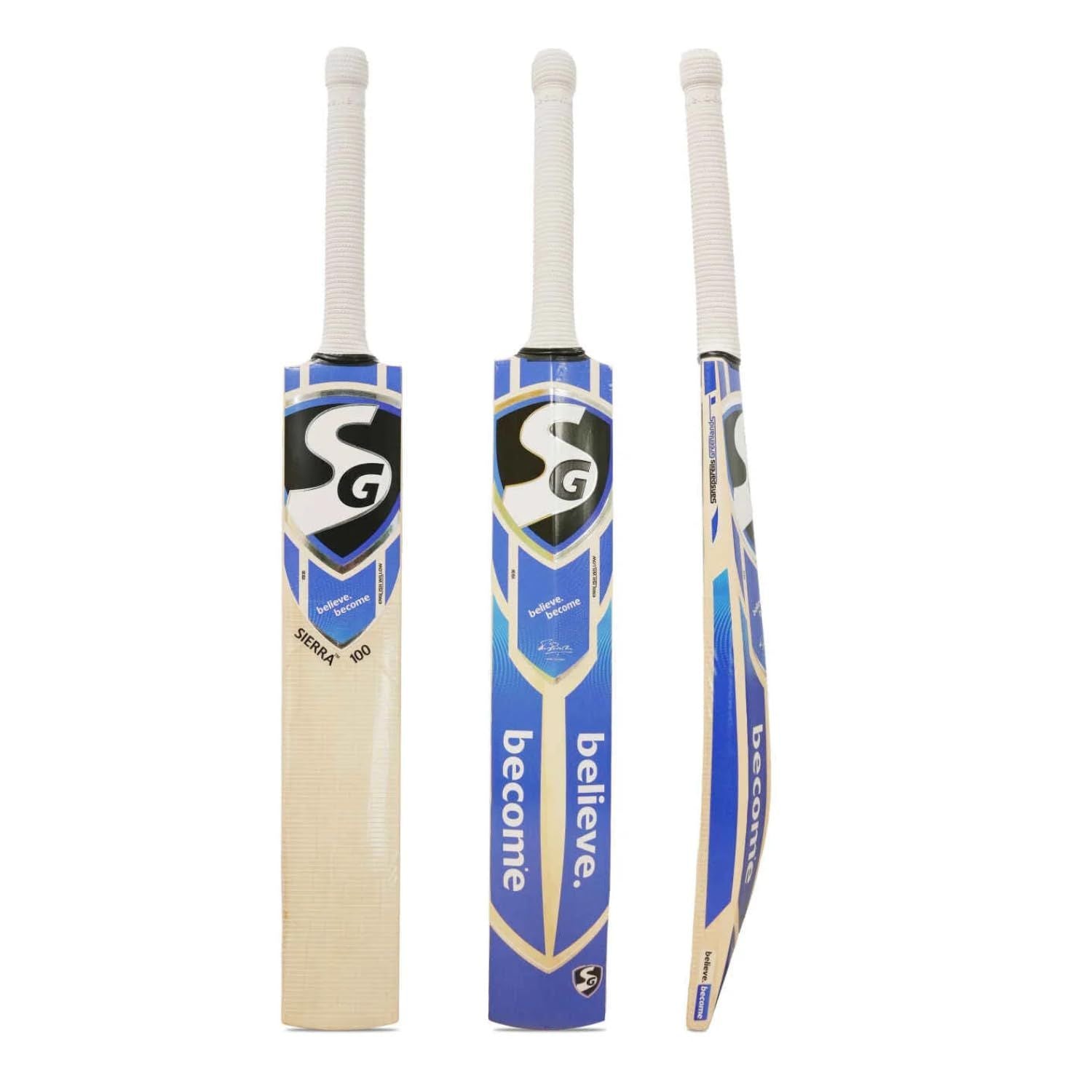 SG Sierra 100 Cricket Bat | Premium English Willow | Thick Edges (42mm) | Lightweight (1150-1250g) | Pro Performance - Best Price online Prokicksports.com