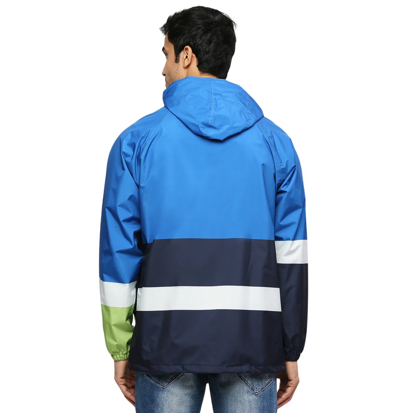 ZEEL MJ201 Men’s Waterproof Rain Jacket Fully Waterproof Polyester Jacket with PVC-Coated Lining & Adjustable Hood - Best Price online Prokicksports.com