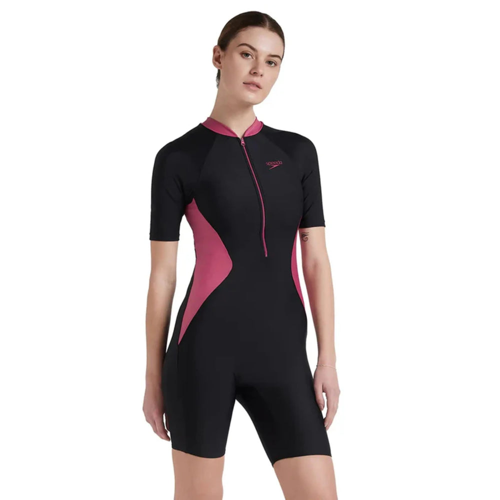 Speedo AF Zip Front SS Kneesuit – Women’s Short Sleeve Swimwear - Best Price online Prokicksports.com