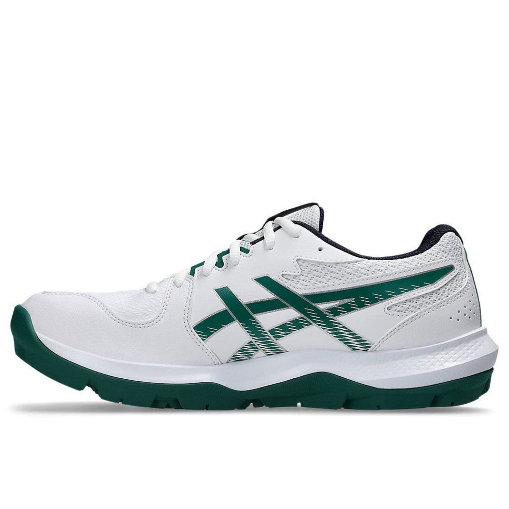 ASICS Unisex Gel-Peake 3 Cricket Shoes White/Jasper Green Turf Hard Wicket GEL Cushioning TRUSSTIC Grip - Best Price online Prokicksports.com
