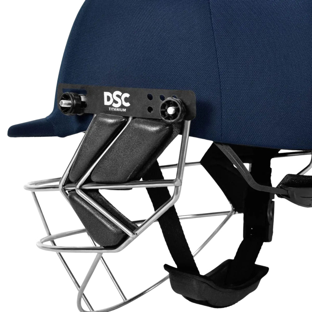 DSC Fort 44 Lite Titanium Cricket Helmet – Navy | Ultra-Lightweight Helmet with Titanium Grill & Pro-Level Protection - Best Price online Prokicksports.com