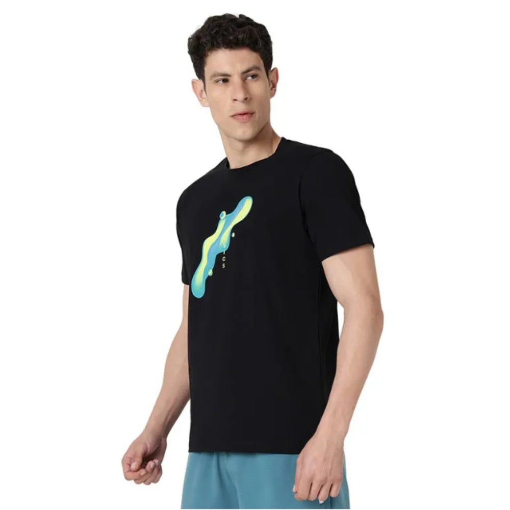 ASICS Diagonal Graphic SS Top for Men | Round Neck Sports T-Shirt - Best Price online Prokicksports.com
