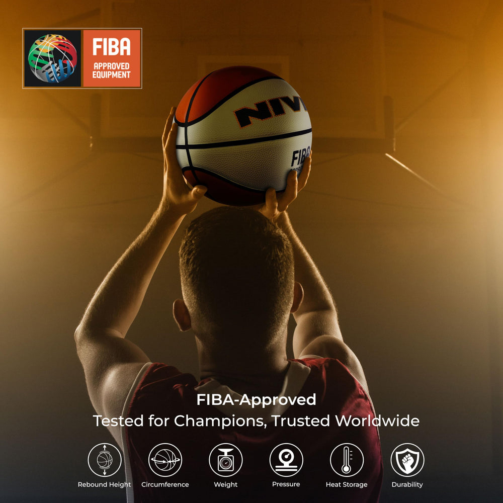 NIVIA Top Grip 3.0 Soft Rubberized Molded Basketball (Size 5, Multicolor)