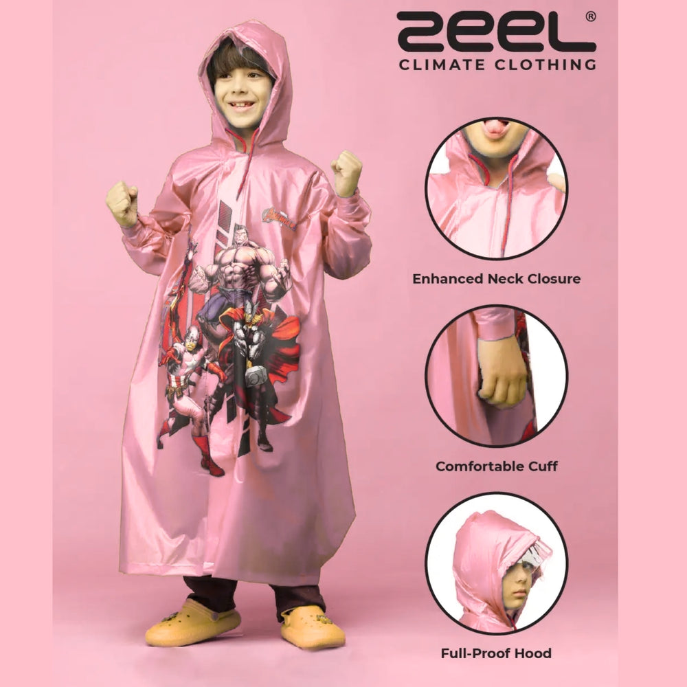 Zeel PG05 Kids Full Raincoat | Waterproof Full-Length Rainwear for Children