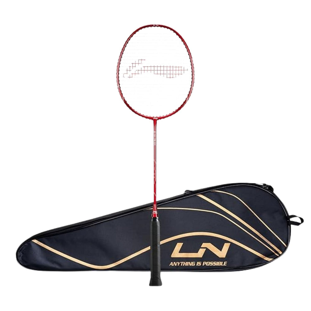 Li-Ning G-TEK 78 GX Strung Graphite Badminton Racquet with Full Cover, Lightweight High-Tension Racket for Power, Speed & Control – Red - Best Price online Prokicksports.com