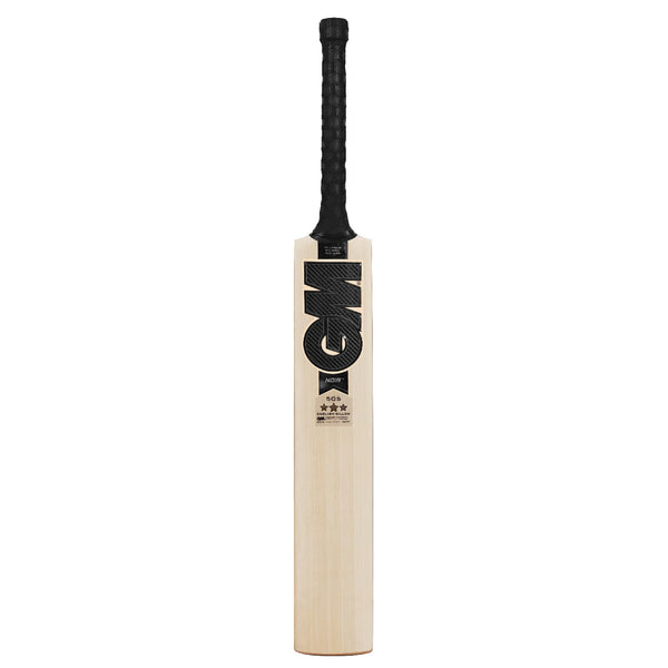 GM Noir 505 English Willow Cricket Bat for Men | Grade 3, Massive Edges, Pronounced Bow, Extended Power Zone, Knocked-In & Ready to Play, Leather Ball