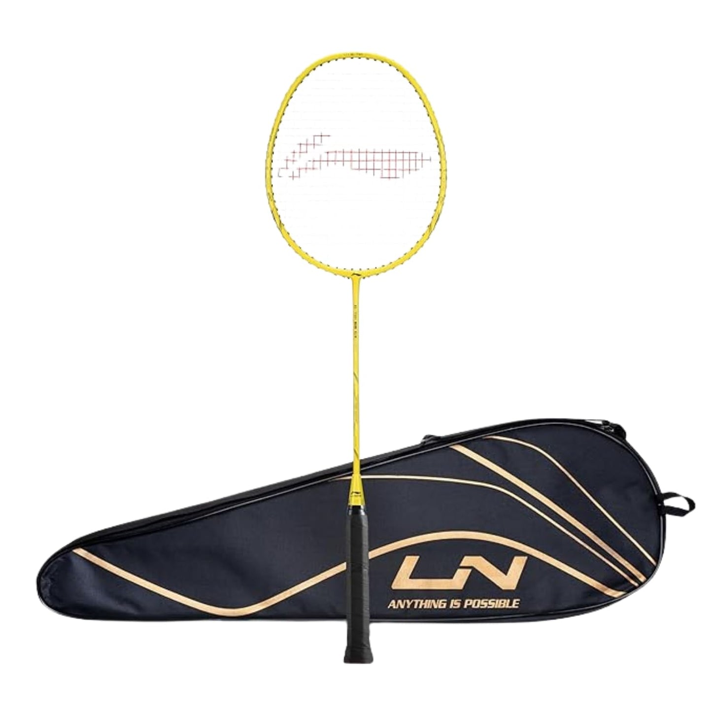 Li-Ning G-TEK 68 GX Strung Graphite Badminton Racquet with Full Cover, Lightweight High-Tension Racket for Power and Control – Yellow - Best Price online Prokicksports.com