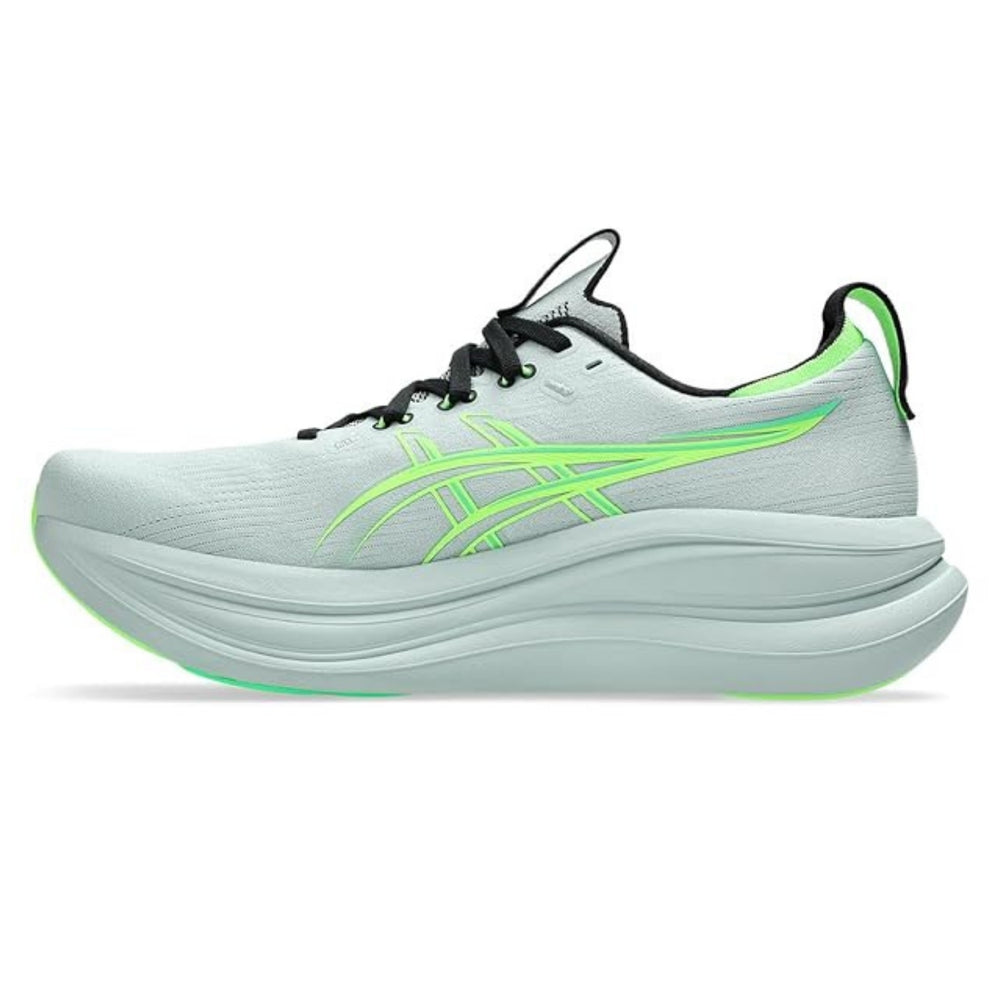 ASICS GEL-Nimbus 28 Men Running Shoes | Premium GEL Cushioning Plush Comfort for Long Runs | Cold Moss/Illuminate Green - Best Price online Prokicksports.com