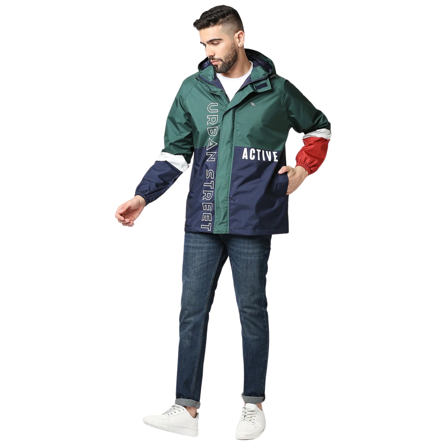 ZEEL MJ201 Men’s Waterproof Rain Jacket Fully Waterproof Polyester Jacket with PVC-Coated Lining & Adjustable Hood - Best Price online Prokicksports.com