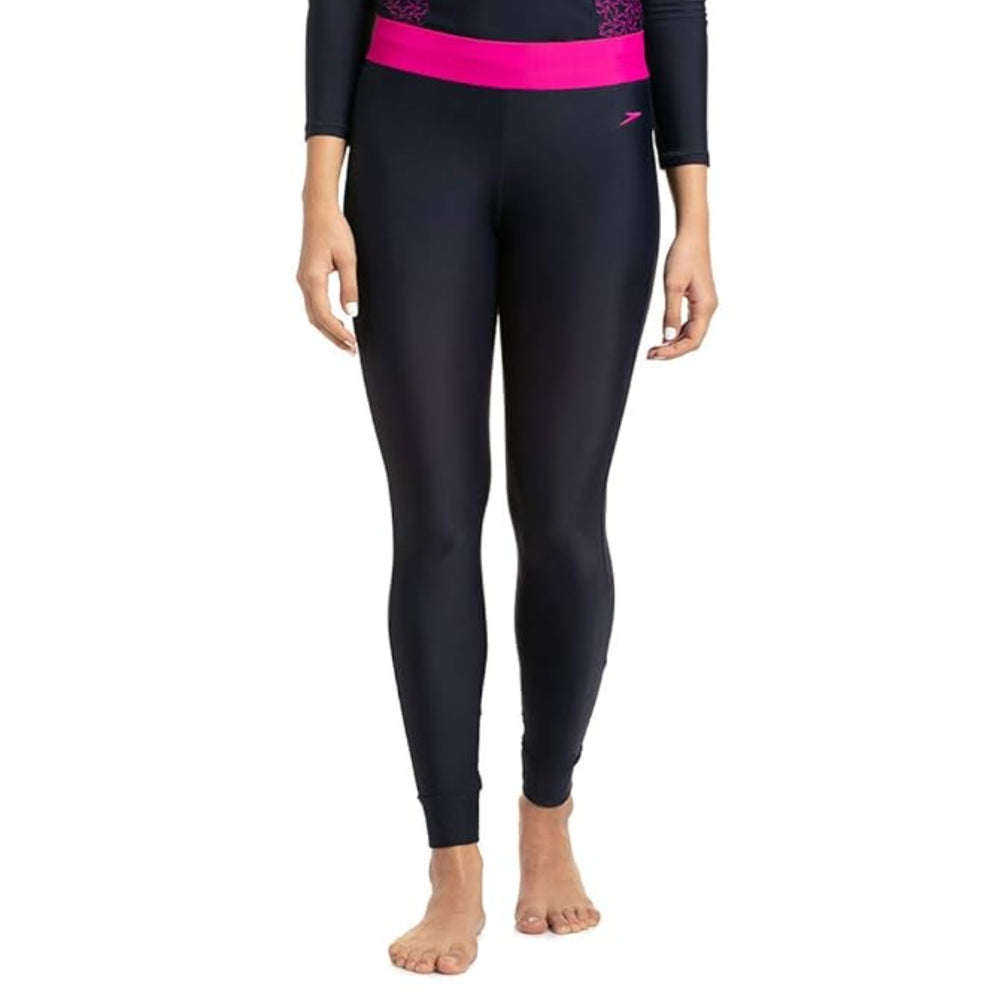 Speedo AF Active Legging, True Navy/Electric Pink | Stretchable Swim Leggings with Chlorine-Resistant Fabric & Comfortable Fit - Best Price online Prokicksports.com
