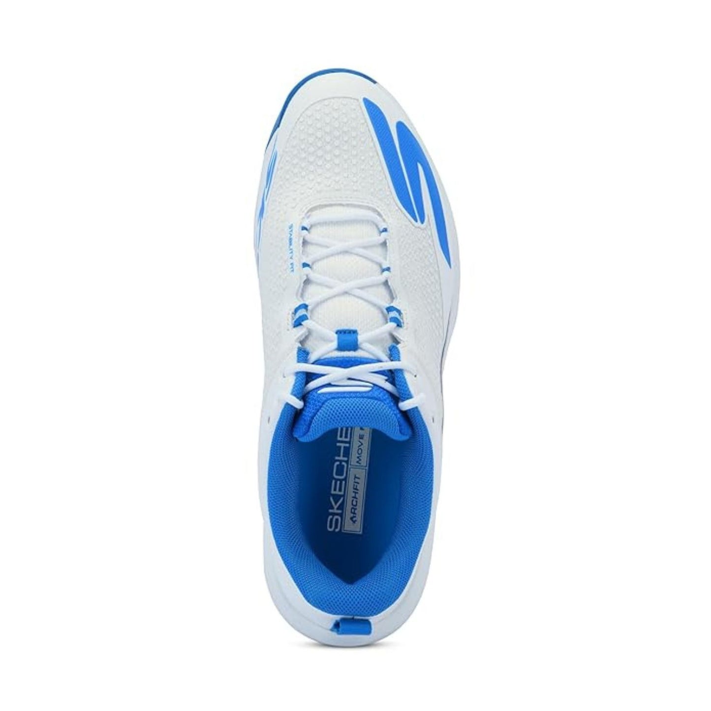 Skechers Cricket Elite Men’s Metal Spike Shoes – White/Light Blue | Pro-Level Cricket Shoes with Superior Traction & Comfort - Best Price online Prokicksports.com