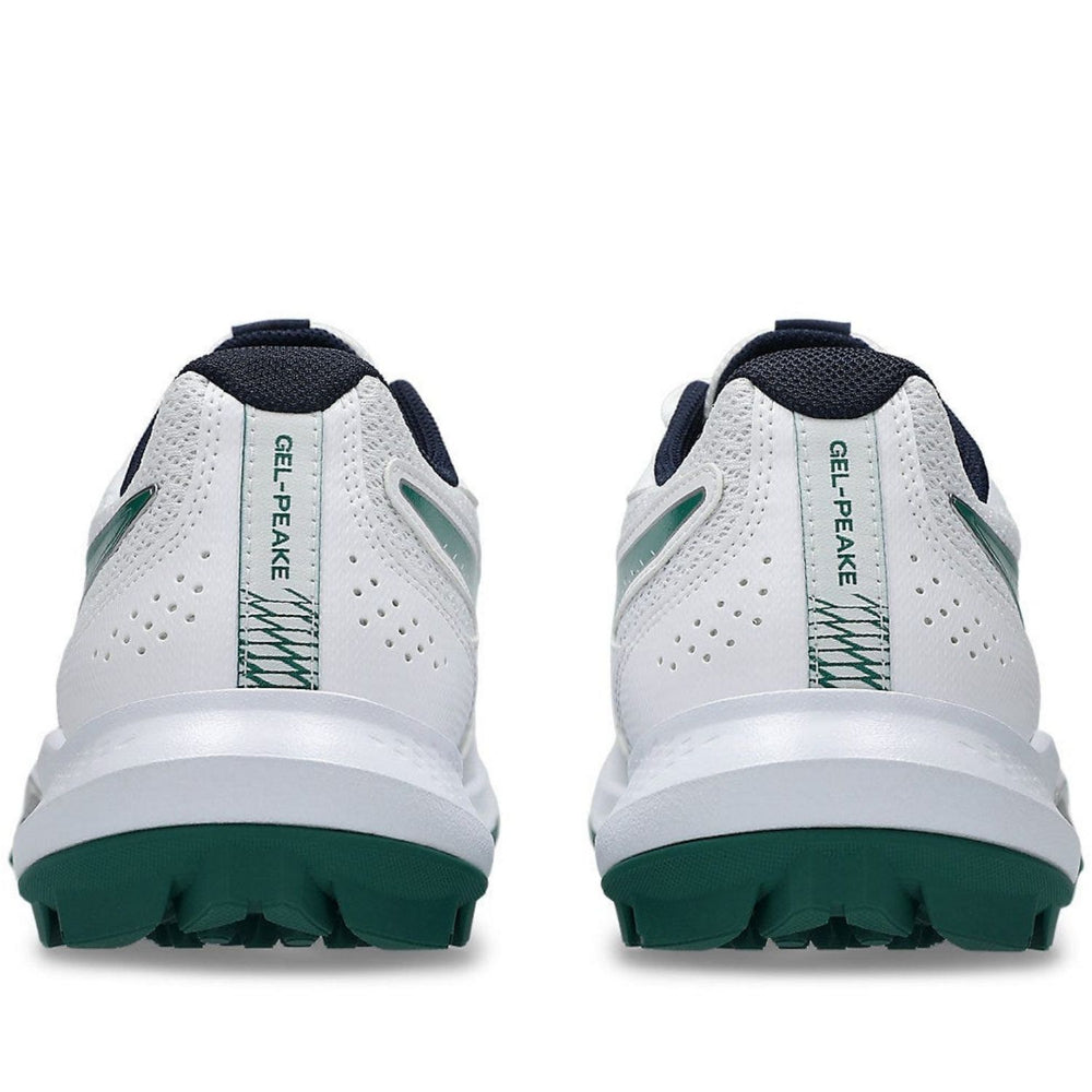 ASICS Unisex Gel-Peake 3 Cricket Shoes White/Jasper Green Turf Hard Wicket GEL Cushioning TRUSSTIC Grip - Best Price online Prokicksports.com