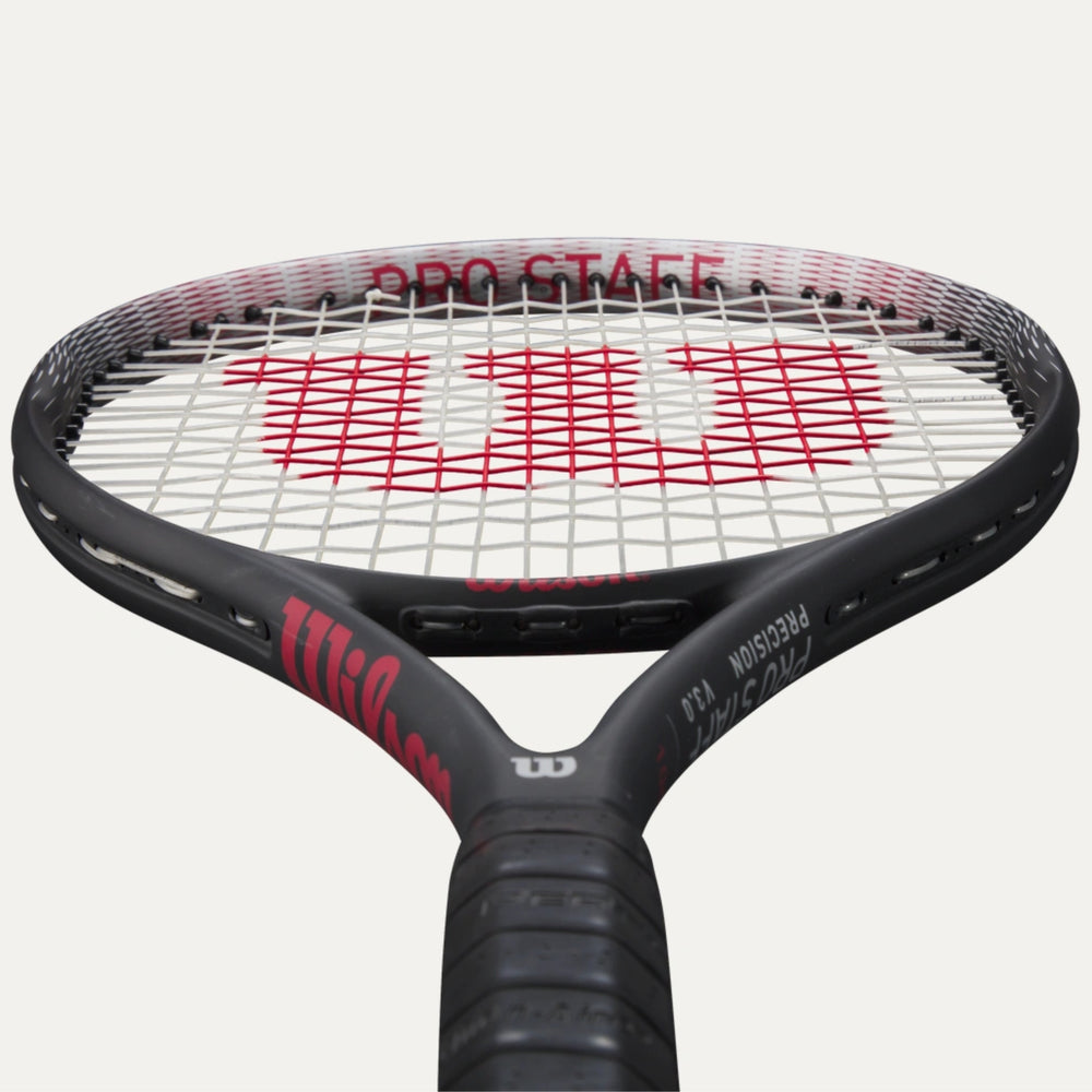 Wilson PRO Staff Precision 100 Strung Tennis Racquet (L3 - 4 3/8) Black/Silver/Red | 305g Performance Racquet - Best Price online Prokicksports.com