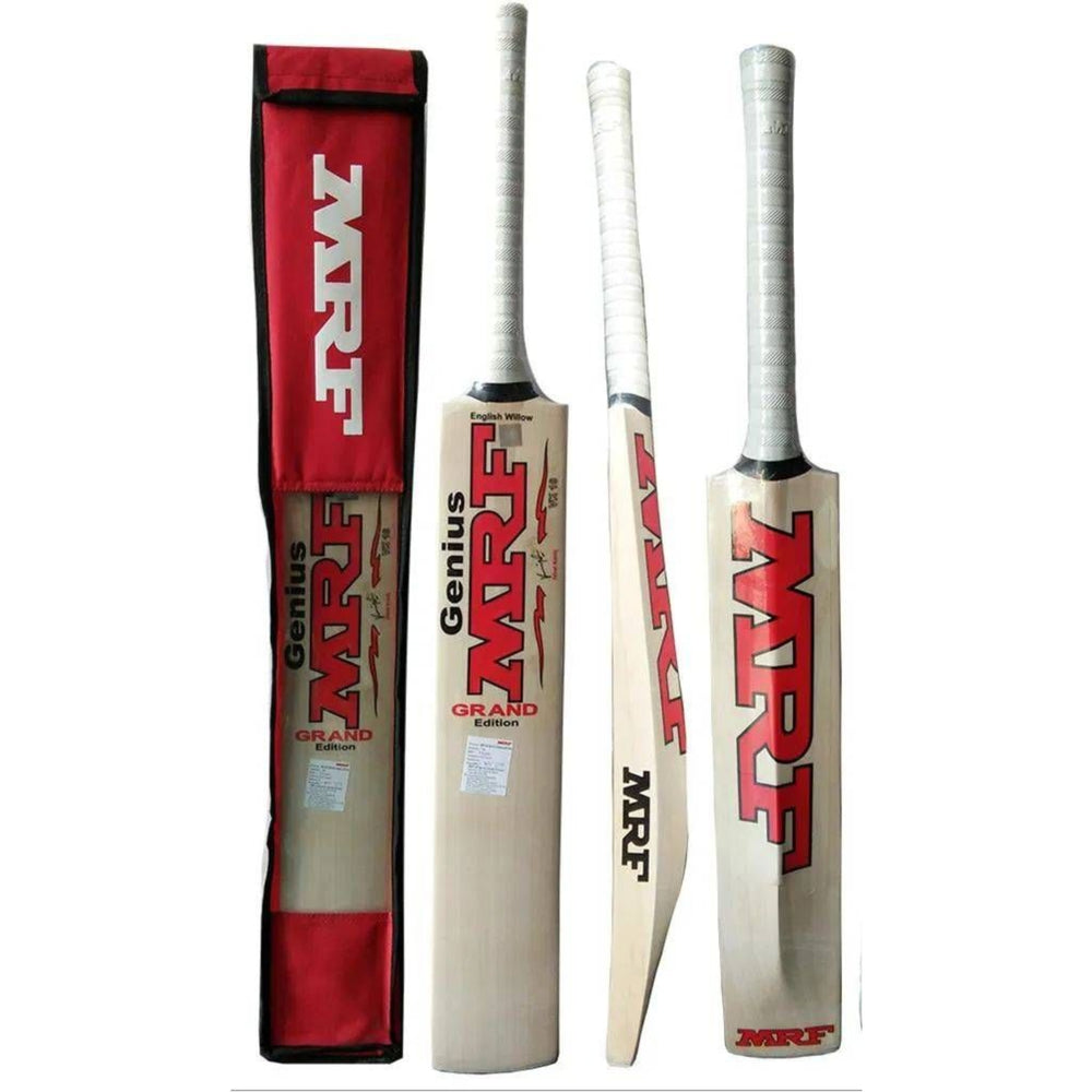 MRF Grand Edition English Willow Cricket Bat, Short Handle | Grade 1 Premium Willow with Thick Edges & Pro-Level Performance - Best Price online Prokicksports.com