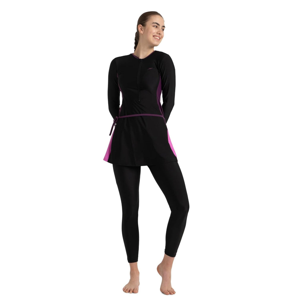 Speedo Colorblock Two Piece Full Body Suit – Girls Swimming Set - Best Price online Prokicksports.com
