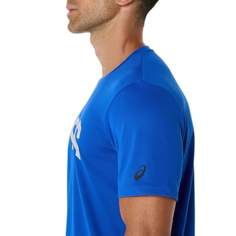 ASICS Hex Graphic Tee Men T-Shirt Roundneck | Breathable Printed Sports Tee for Training & Casual Wear - Best Price online Prokicksports.com