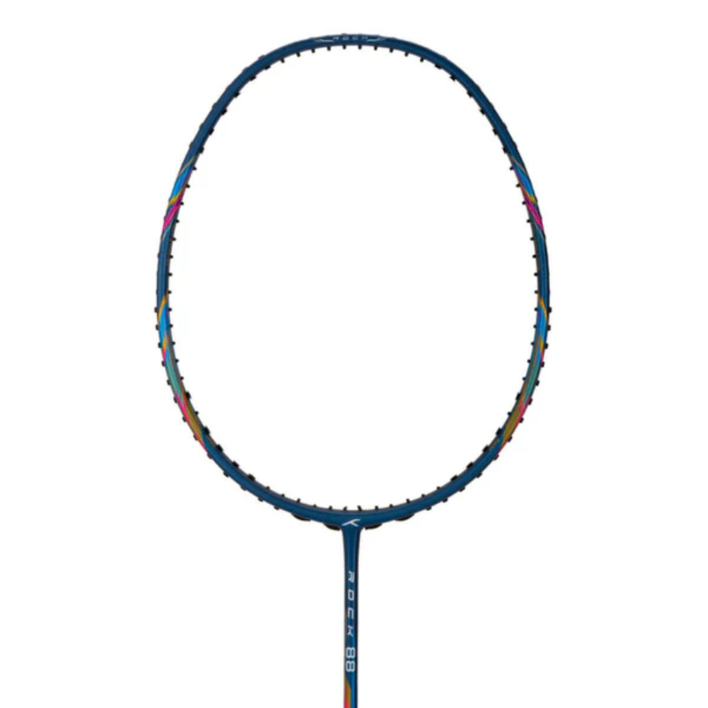 HUNDRED (2S101-4) Rock 88 Strung Badminton Racquet – Navy Blue (4U, 82g, G6) | Head-Heavy Power with Carbon Fibre Frame & Flexible Shaft - Best Price online Prokicksports.com