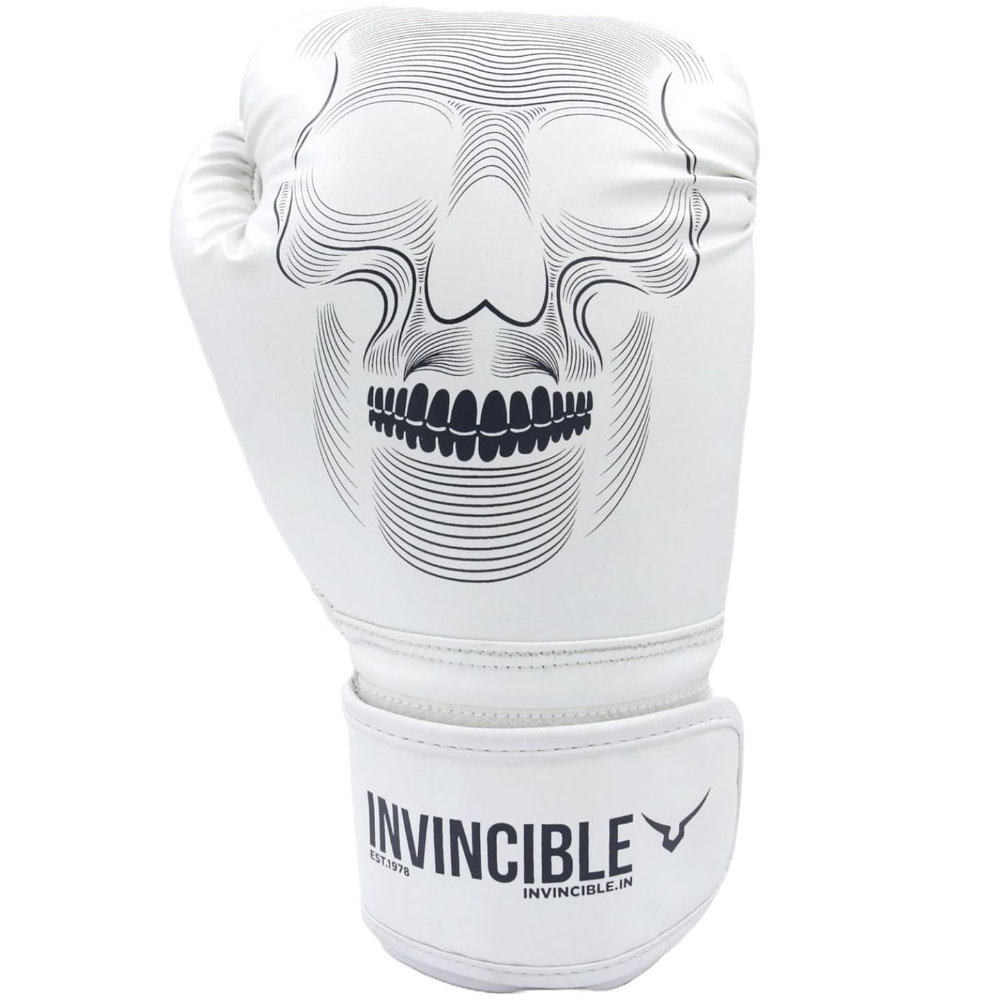 Invincible Skull Boxing Gloves | Premium Synthetic Leather | MMA, Training, Heavy Bag | Hook & Loop Closure - Men & Women - Best Price online Prokicksports.com